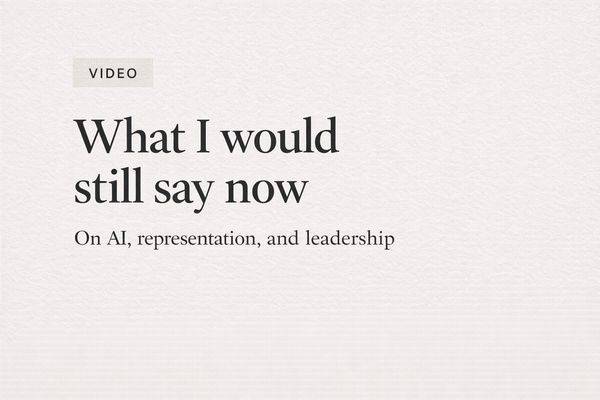 IWD - What I would still say now